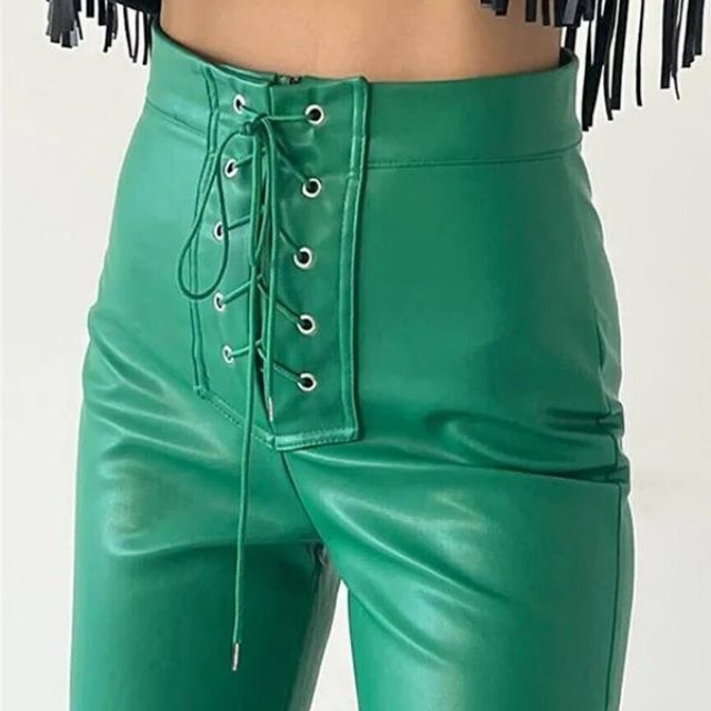 Spodnie Damskie z Wysokim Stanem i Szerokimi Nogawkami | Eleganckie z Koronką