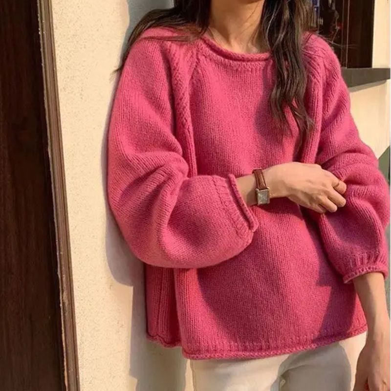 Elara Komfortowy, Oversize Sweter Dziany | Komfort i Styl