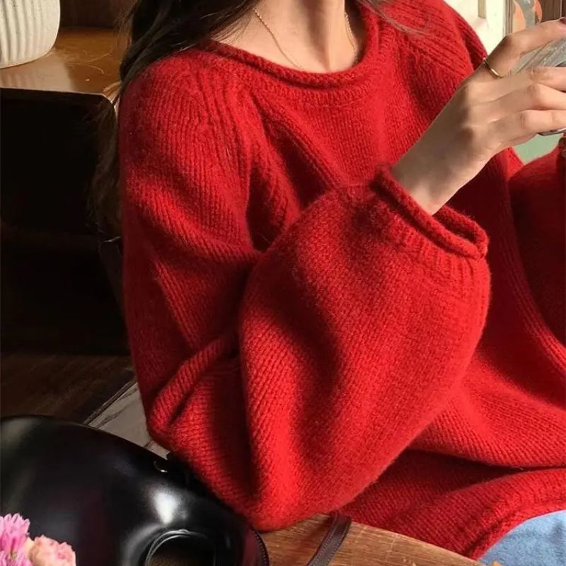 Elara Komfortowy, Oversize Sweter Dziany | Komfort i Styl