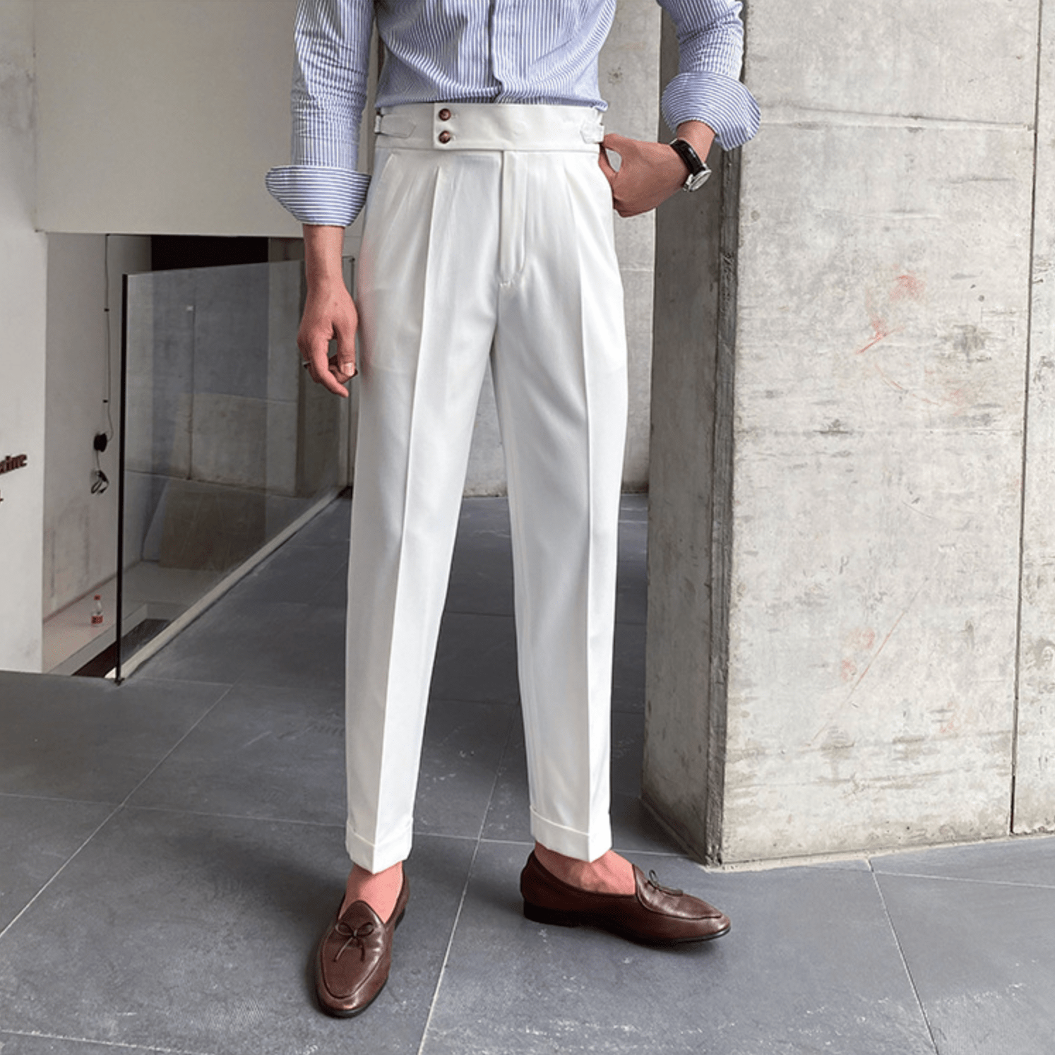 Pantalony Edward z wysokim stanem – eleganckie, stylowe i wygodne damskie spodnie
