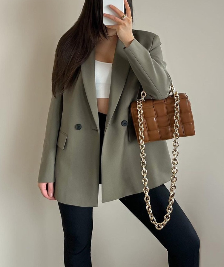 Sylwia| Elegancki Żakiet Damski | Modny Marynarka z Kieszeniami do Pracy i na Co Dzień