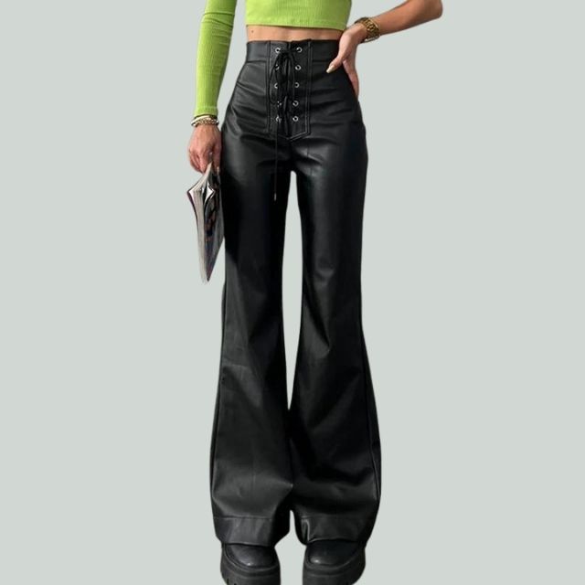 Spodnie Damskie z Wysokim Stanem i Szerokimi Nogawkami | Eleganckie z Koronką