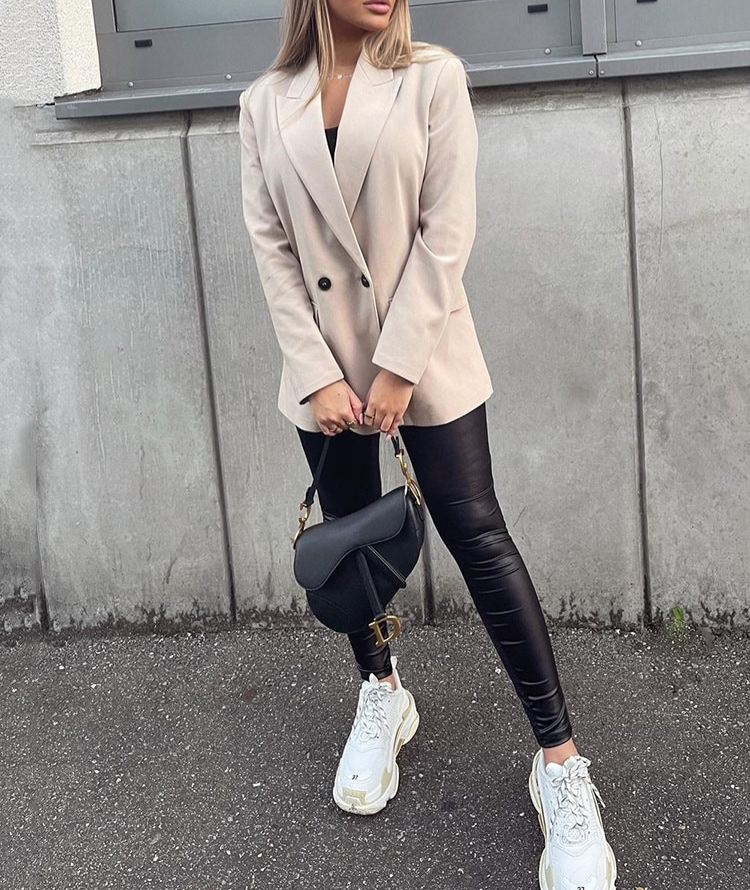 Sylwia| Elegancki Żakiet Damski | Modny Marynarka z Kieszeniami do Pracy i na Co Dzień