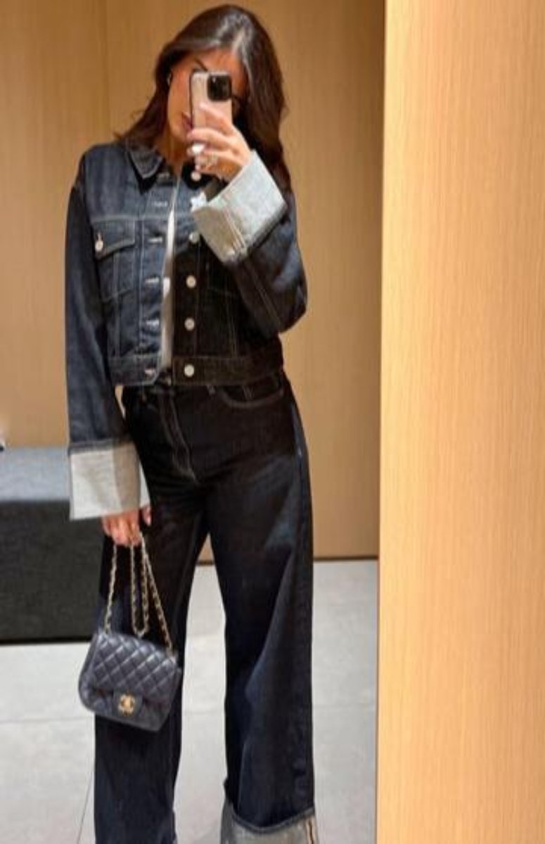 Mila | Zestaw Denim Co-ord Damski | Elegancki Strój Jeansowy na Co Dzień i na Wyjście