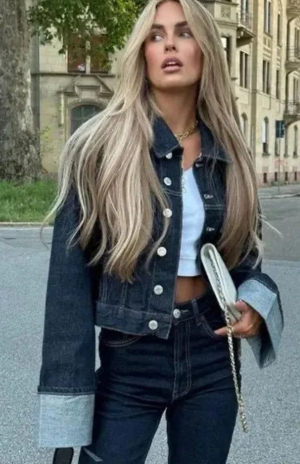 Mila | Zestaw Denim Co-ord Damski | Elegancki Strój Jeansowy na Co Dzień i na Wyjście